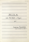 Portada de la partitura Misa (1976)